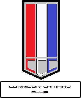 Coridor Camaro's red, white and blue logo.